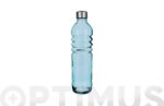 BOTELLA VIDRIO RELIEVE AZUL - 1,25 L