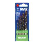 BROCA MADERA STANDARD CILINDRICA 3 PUNTAS JUEGO - 1435-4 A 10 MM 5 PIEZAS
