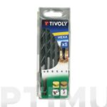 BROCAS MADERA 3 PUNTAS MANGO HEXAGONAL JGO 5 PZS - C5