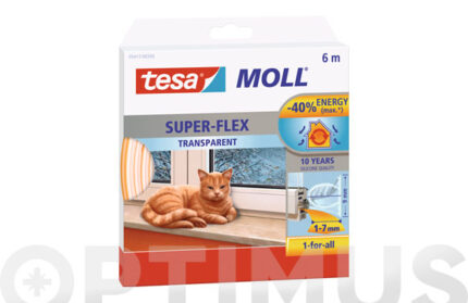 BURLETE SILICONA TUBULAR TRANSPARENTE - 6 M X 9 MM TESAMOLL