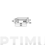 BUZON INTERIOR HORIZONTAL HALL 23 - GRIS-RAIZ