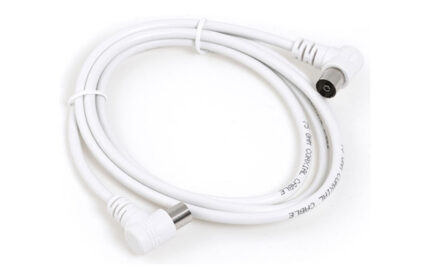 CABLE ANTENA CONECTORES ACODADOS 1,5M BLANCO