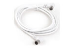 CABLE ANTENA CONECTORES ACODADOS 2,5M BLANCO