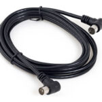 CABLE ANTENA CONECTORES ACODADOS 2,5M NEGRO