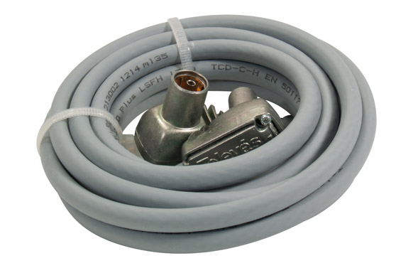 CABLE TV COAXIAL ACODADO LTE 2.5M CABLE TV COAXIAL ACODADO LTE 2.5M - Imagen 1