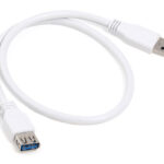 CABLE USB A/ USB A MACHO/HEMBRA 0,5M BLANCO