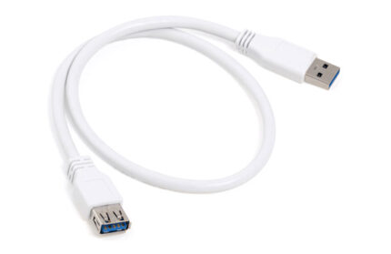 CABLE USB A/ USB A MACHO/HEMBRA 0,5M BLANCO