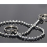 CADENA BAÑO BOLAS CON 2 ANILLAS 25 UDS - 45 CM 4 MM COLOR PLATA