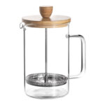 CAFETERA EMBOLO CRISTAL MADERA