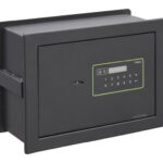 CAJA FUERTE SEGURIDAD KURO EMPOTRAR ELECTRONICA + LLAVE ARREGUI - 260 X 360 X 150/250 MM GRAFITO