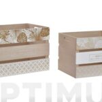 CAJA MADERA (SET 2U) HOJAS - BLANCA