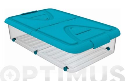 CAJA MULTI-BOX CON RUEDAS AZUL - 60 L