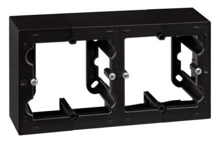 CAJA SUPERFICIE 2 ELEMENTOS NEGRO - SERIE 10