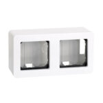 CAJA SUPERFICIE CON MARCO 2 ELEMENTOS BLANCO - SERIE 27