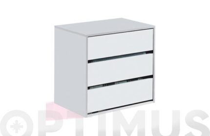 CAJONERA INTERIOR BLANCA 3 CAJONES - 60 X 57 X 44 CM