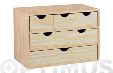 CAJONERA PINO MULTI BLOC-3X2X1 - 28 X 40 X 20 CM