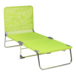 CAMA PLAYA MULTIFUNCION CON ASA - ALUMINIO FIBRELINE PISTACHO
