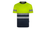 CAMISETA ALTA VISIBILIDAD CINTA SEGMENTADA NAVY / AMARILLO FLUOR