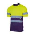 CAMISETA TECNICA ALTA VISIBILIDAD MARINO / AMARILLO FLUOR - TALLA XXL