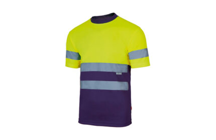 CAMISETA TECNICA ALTA VISIBILIDAD MARINO / AMARILLO FLUOR - TALLA XXL
