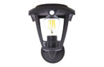 APLIQUE SOLAR NEGRO RETRO LED IP44 SENSOR DE MOVIMIENTO - BOMBILLA 400 LM 3000K INCLUIDA - Imagen 6