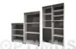 ARMARIO MODULO PERSIANA 3 ESTANTES GRIS - 126 X 62,5 X 35 CM - Imagen 3
