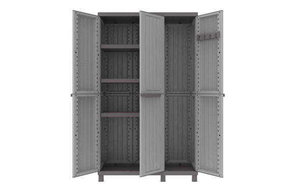 126_68e3b2aa303a2 ARMARIO RESINA 3 PUERTAS - C-WOOD 103X39X170CM - Imagen 2