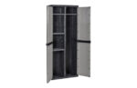ARMARIO RESINA 4 ESTANTES ESCOBERO - 65 X 37 X 165 CM NEGRO GRIS - Imagen 2
