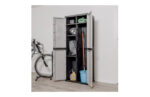 ARMARIO RESINA 4 ESTANTES ESCOBERO - 65 X 37 X 165 CM NEGRO GRIS - Imagen 5