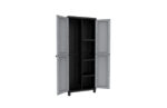 ARMARIO RESINA ESCOBERO 2 PUERTAS NEGRO GRIS - TWIST BLACK 170 X 68 X 39 CM - Imagen 2