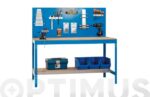 BANCO TRABAJO METALICO SOBRE MADERA CON CAJON - BT2 BOX 1200 AZUL 1445 X 1210 X 610 MM . - Imagen 2