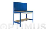 BANCO TRABAJO METALICO SOBRE MADERA CON CAJON - BT2 BOX 1200 AZUL 1445 X 1210 X 610 MM . - Imagen 3