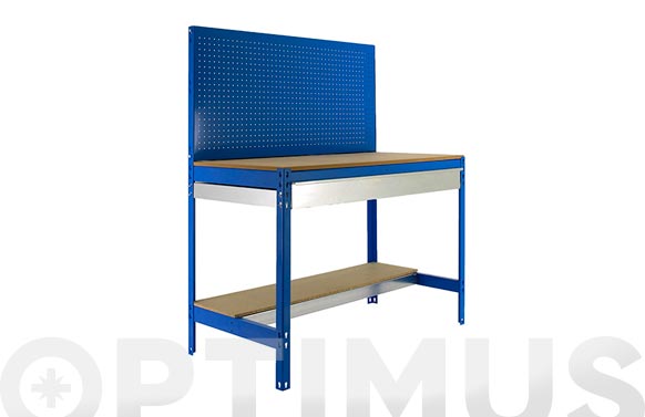 126_68e3b404ae457 BANCO TRABAJO METALICO SOBRE MADERA CON CAJON - BT2 BOX 1200 AZUL 1445 X 1210 X 610 MM . - Imagen 3