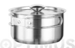 BATERIA INOX APILABLE 5P+ 2TAPAS - CON BOLSA TRANSPORTE - Imagen 4