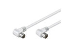 CABLE ANTENA CONECTORES ACODADOS 1,5M BLANCO - Imagen 2