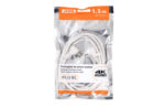 CABLE ANTENA CONECTORES ACODADOS 1,5M BLANCO - Imagen 3