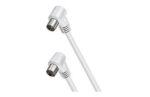 CABLE ANTENA CONECTORES ACODADOS 2,5M BLANCO - Imagen 2