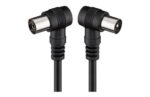 CABLE ANTENA CONECTORES ACODADOS 2,5M NEGRO - Imagen 2