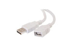 CABLE USB A/ USB A MACHO/HEMBRA 2M BLANCO - Imagen 2