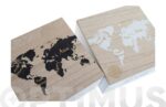 CAJA MADERA MULTIUSOS - 15 X 15 X 7 CM MAPA MUNDI SURTIDO - Imagen 2