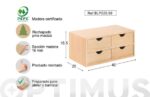 CAJONERA PINO MULTI  BLOCK 2X2 - 40 X18,5 X 20 CM - Imagen 3