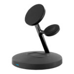 CARGADOR 3 EN 1 CON SOPORTE - NEGRO