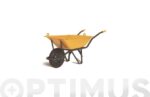 CARRETILLA METALICA AMARILLA HONDA CON GANCHOS * - C1 550-90 L RUEDA NEUMATICA - Imagen 2