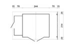 CASETA DE MADERA MARIBEL 19 MM FSC CON VOLADIZO - 244 +76 X 260 X A 228 CM - Imagen 2