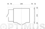 CASETA DE MADERA MARIBEL 19 MM FSC CON VOLADIZO - 244 +76 X 260 X A 228 CM - Imagen 3