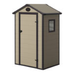 CASETA RESINA STELLA BEIGE CHOCOLATE - 203X102X132 CM