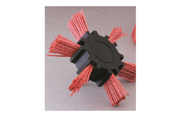 126_68e531ca7450e CEPILLO HELICE NILON ABRASLON ROJO ESPIGA 6 MM - Ø 100 GRANO 80 - Imagen 1