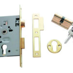 CERRADURA 2010P-40 ENTRADA 40MM CILINDRO 30/30MM - H.LATONADO