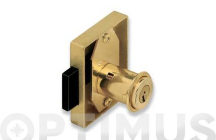 CERRADURA 23R/30MMSOBREPONER MUEBLE BOMBILLO 25MM - LATONADA