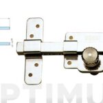 CERROJO 5 CON BOTON INTERIOR, CILINDRO DE 50MM - NIQUEL